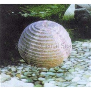 China G725 Granite Garden Water Features, Exterior Landscaping Stones Rolling Sphere Fountains, Outdoor Sculptured Fountain, Floating Ball Fountains