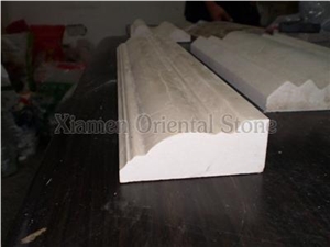 Natural Beige Marble Moulding Border Decos, Stone Bullnose Ogee Moldings, Interior Stone Building Decoration Lines