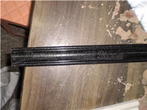 Natural Black White Vein Marble Moulding Border Decorations, Stone Bullnose Ogee Moldings, Interior Stone Building Decoration Lines Skirtings