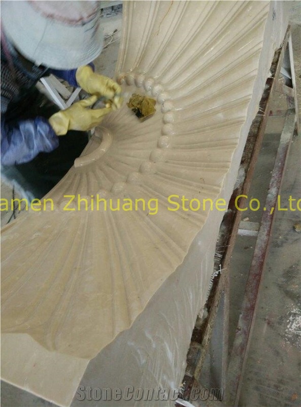 Polished Beige Marble Artifacts & Handcrafts