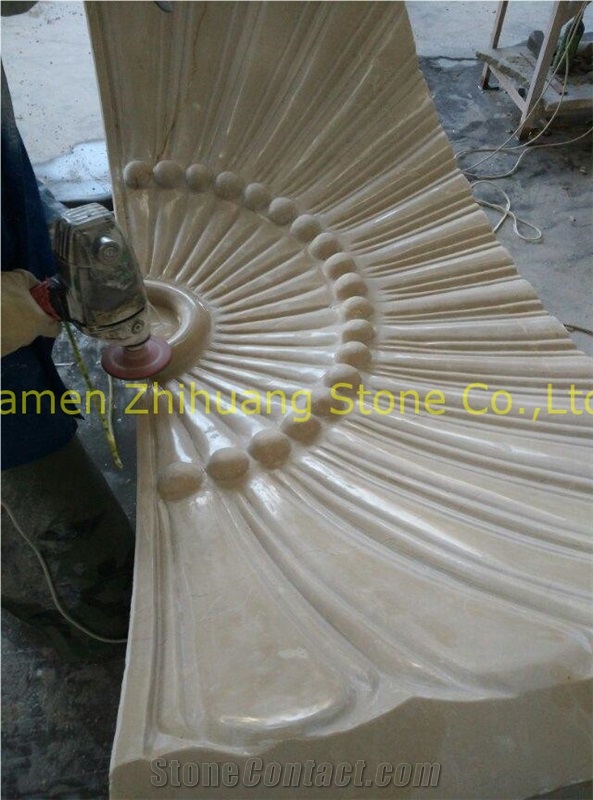 Polished Beige Marble Artifacts & Handcrafts