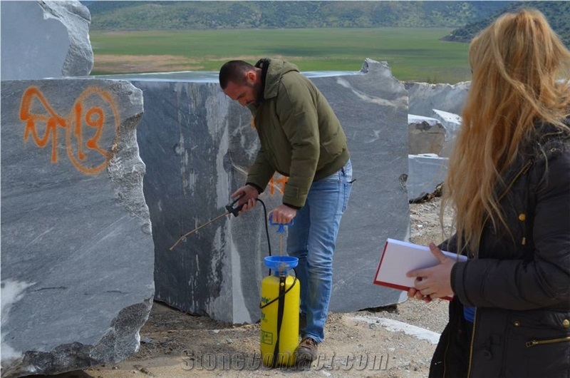 Aliveri Bluegrey Blocks - Grey Crystal Marble, Aliveri Grey, Aliveri Marble, Evoia Grey