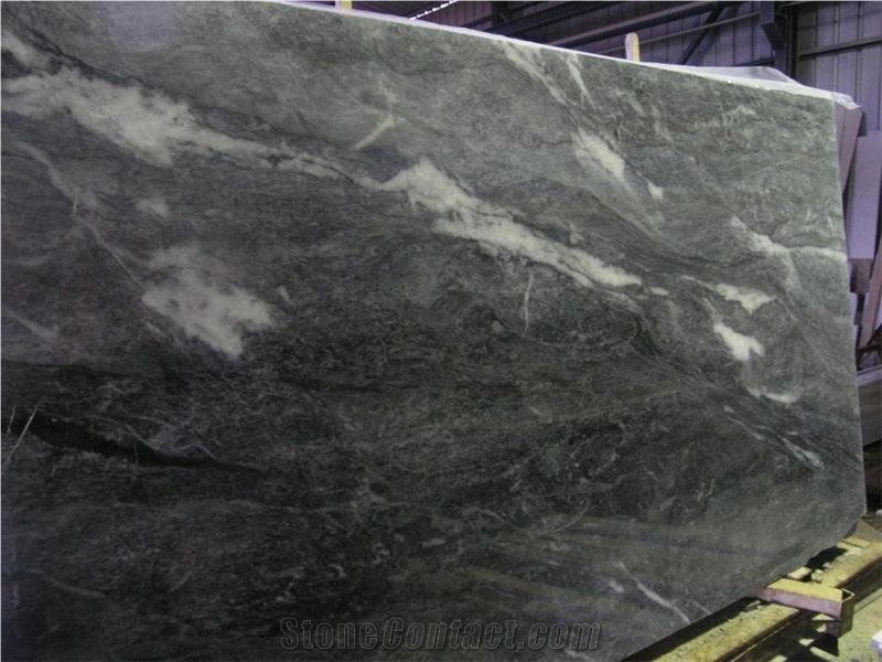 Aliveri Bluegrey Slabs - Grey Crystal Marble, Aliveri Grey, Aliveri Marble, Evoia Grey
