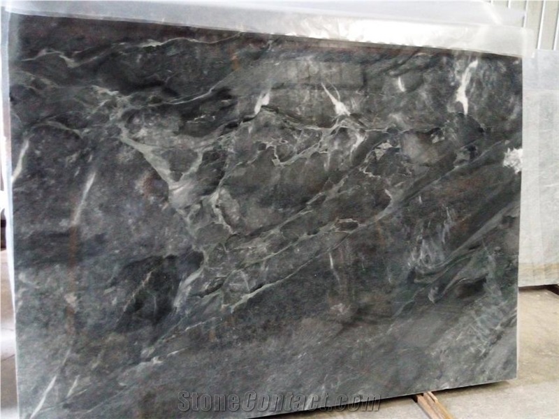 Aliveri Bluegrey Slabs - Grey Crystal Marble, Aliveri Grey, Aliveri Marble, Evoia Grey
