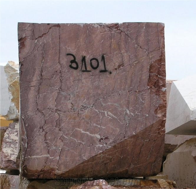 Evia Red Marble Blocks, Ritsona Evia Marble Blocks