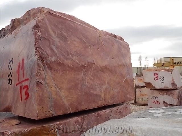Evia Red Marble Blocks, Ritsona Evia Marble Blocks