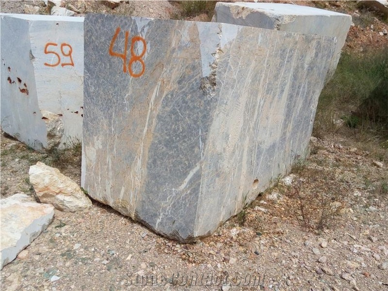 Mykalissos Imperial Grey Marble Blocks