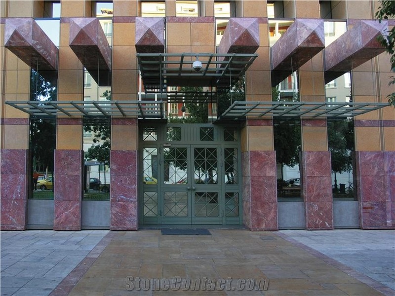 Mykalissos Royal Red Marble Facade