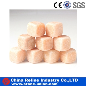 Beige Granite Kitchen Accessories Block Roller,Kitchen Accessories Block Stone Tumbled Finished , Wholesale Whiskey Granite Stone