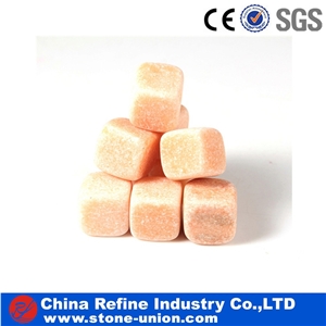 Beige Granite Kitchen Accessories Block Roller,Kitchen Accessories Block Stone Tumbled Finished , Wholesale Whiskey Granite Stone