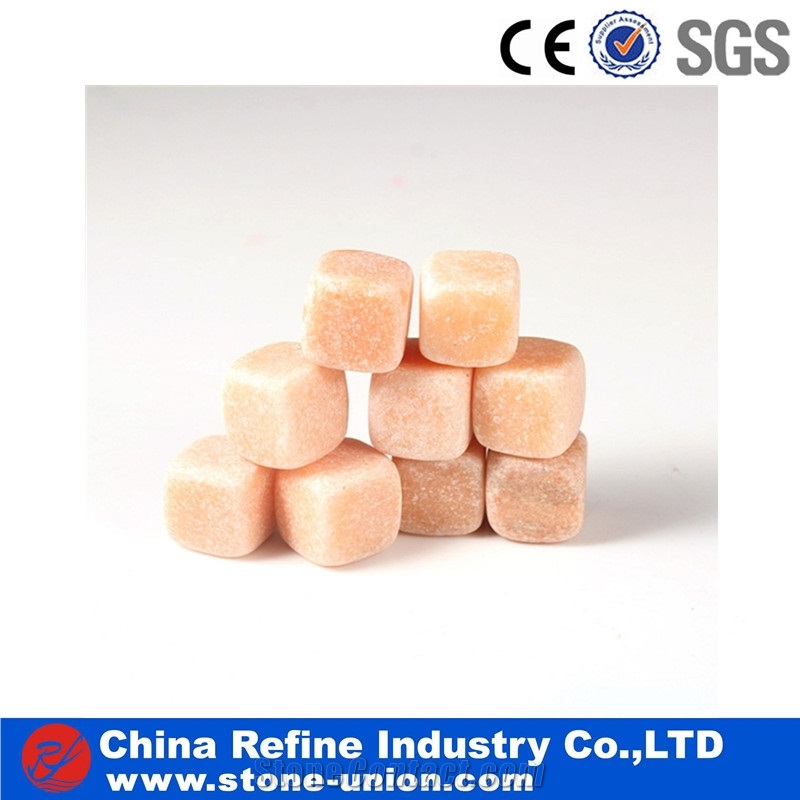 Beige Granite Kitchen Accessories Block Roller,Kitchen Accessories Block Stone Tumbled Finished , Wholesale Whiskey Granite Stone