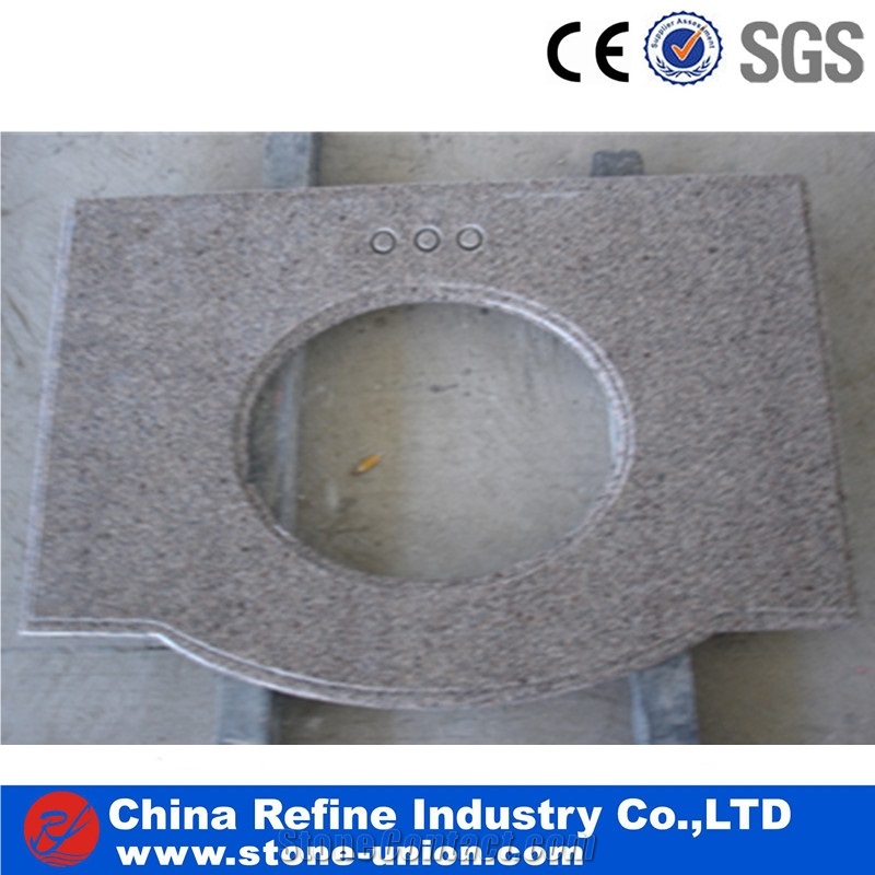 Beige Polished Granite Bath Tops ,Countertop Cut to Size as Your Demand,China Wholesale Bathroom Vanities Top,Granite Bathroom Sink Countertops Vanity Tops