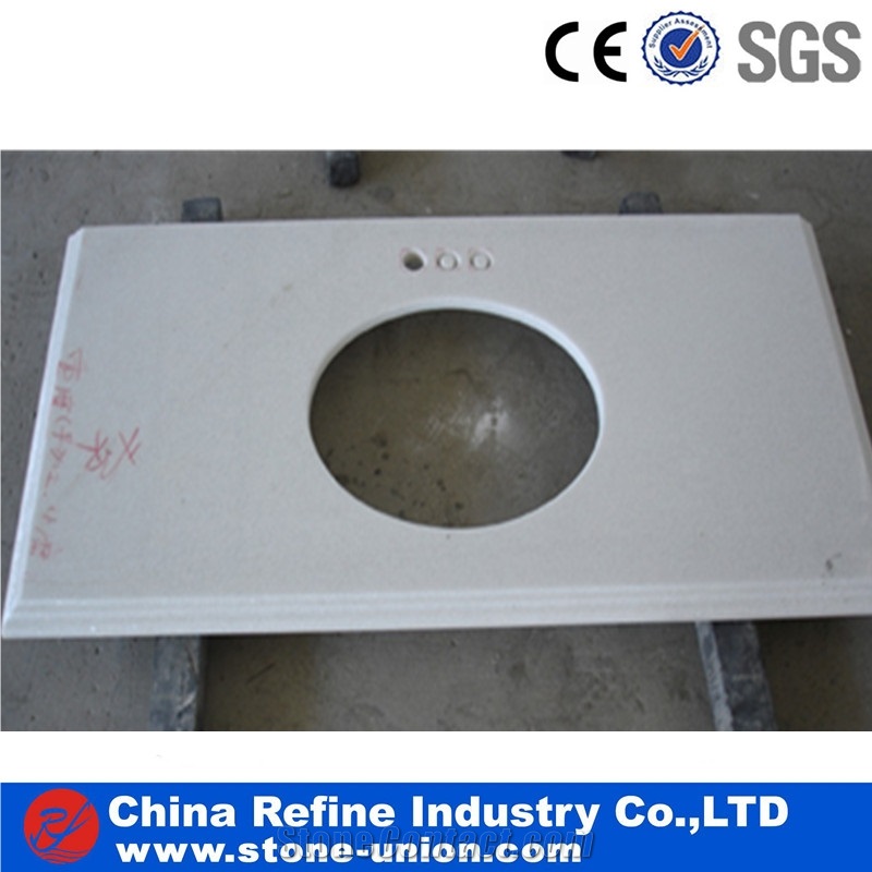 Beige Polished Granite Bath Tops ,Countertop Cut to Size as Your Demand,China Wholesale Bathroom Vanities Top,Granite Bathroom Sink Countertops Vanity Tops