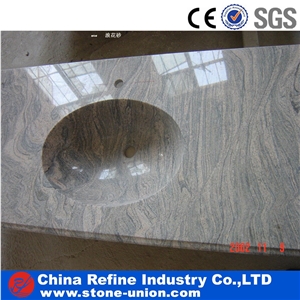 Beige Polished Granite Bath Tops ,Countertop Cut to Size as Your Demand,China Wholesale Bathroom Vanities Top,Granite Bathroom Sink Countertops Vanity Tops