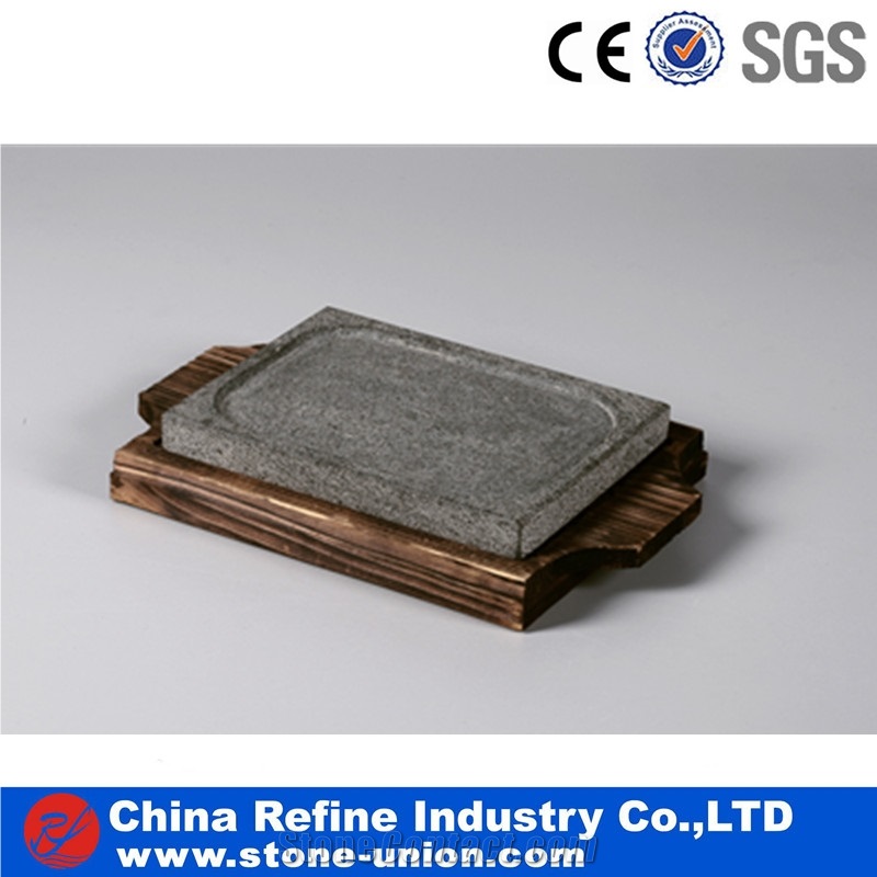 Black Basalt Steak Cooking Stone, Popular Kitchen Hood,Trays,Dishes,Plates,Kitchen Accessories, Dining Accessories