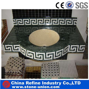 Black Bath Countertop with Pattern , Cheap Bar Top,Bathroom Vanity Tops, Granite Bathroom Basin Vanity Top,Hotel Bathroom Vanity