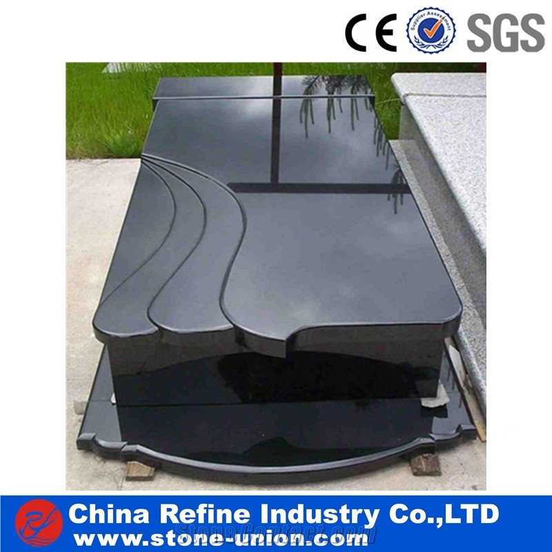 Black Granite Monument for Memorialize , Monumwnt Cut to Size as Your Demand