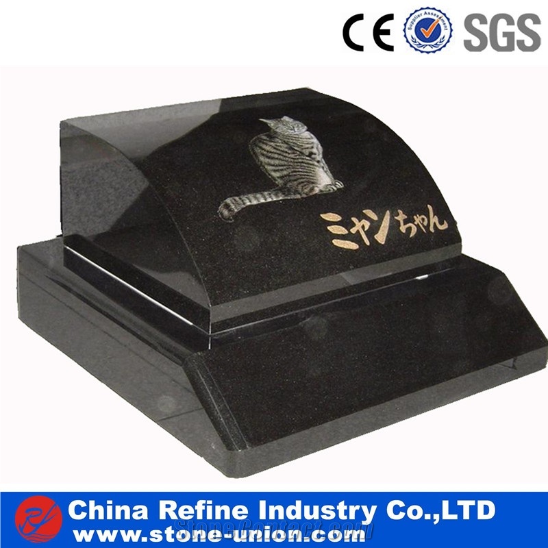 Black Granite Pet Monument for Sale, Pet Gravestone, Black Granite Pet Headstones & Monument Customized