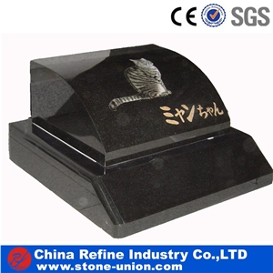 Black Granite Pet Monument for Sale, Pet Gravestone, Black Granite Pet Headstones & Monument Customized