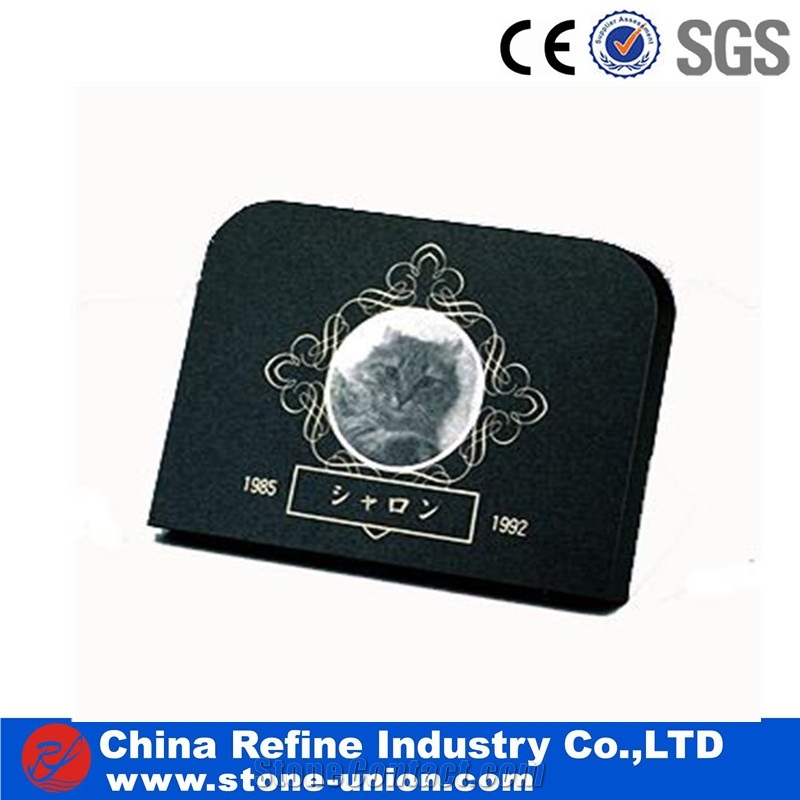 Black Granite Pet Monument for Sale, Pet Gravestone, Black Granite Pet Headstones & Monument Customized