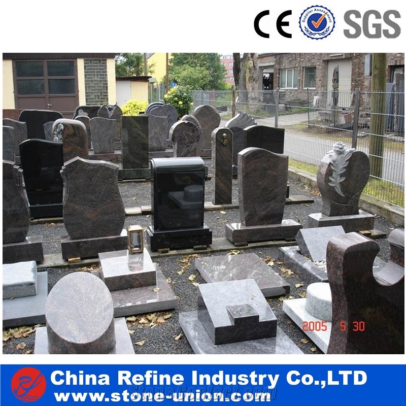 Black Grantie Monument Heart Shaped , Angel Monument,Russian Style Granite Tombstone,Engraved Headstones, Tombstone Cemetery Bench