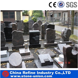 Black Grantie Monument Heart Shaped , Angel Monument,Russian Style Granite Tombstone,Engraved Headstones, Tombstone Cemetery Bench