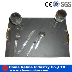 Black Restaurant Accessories Slate Stone , Slate Black