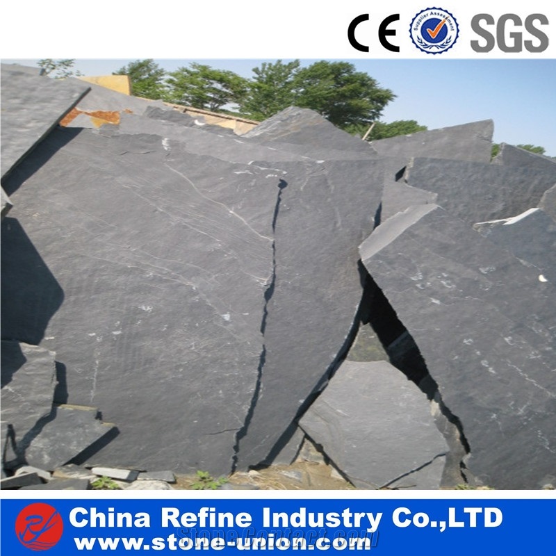 Black Slate Flagstone, Black Slate Irregular Tile, Black Slate Crazy Paving, Black Culture Stone,Patio Pavers,Stone Flooring,Walkway Pavers