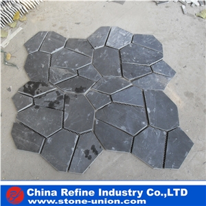 Black Slate Flagstone, Black Slate Irregular Tile, Black Slate Crazy Paving, Black Culture Stone,Patio Pavers,Stone Flooring,Walkway Pavers