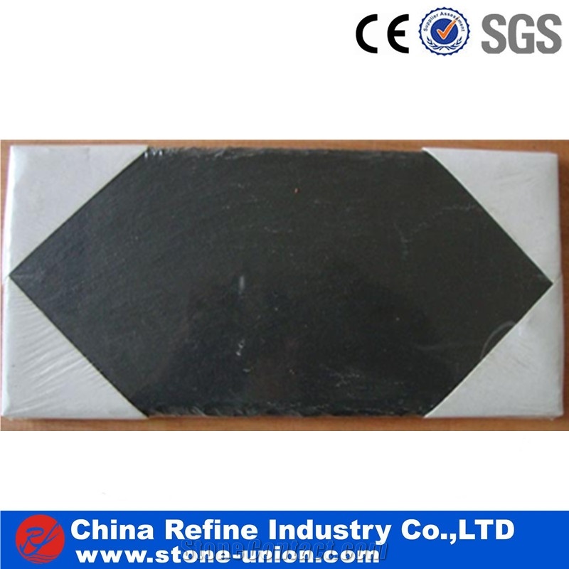 Black Slate with Four Lattice , Cheap Slate Dishes for Sale,Tea Trays,Dishes,Plates,Dining Accessories,Cookware