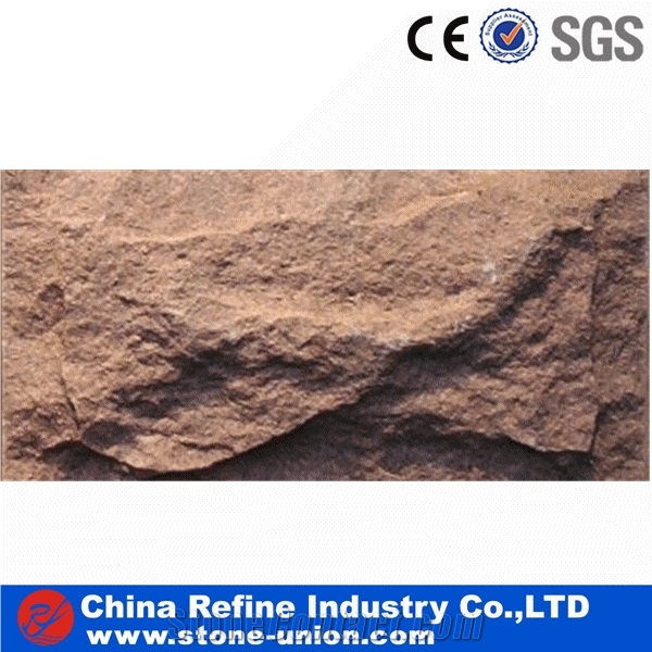 Building Material Exterior Wall Pink Quartzite Mushroom,Mushroom Wall Cladding, Split Face Mushroom Stone,Decorative Wall Panel Stone