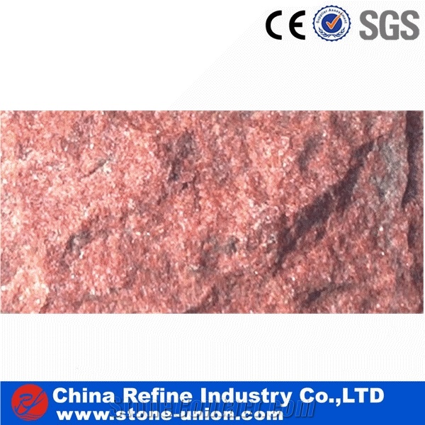 Building Material Exterior Wall Pink Quartzite Mushroom,Mushroom Wall Cladding, Split Face Mushroom Stone,Decorative Wall Panel Stone