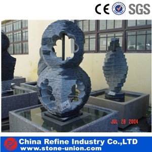 Carved Eagle and Waterwheel Fountain , Fountain Statue & Sculpture for Sale , Slate Water Fountain