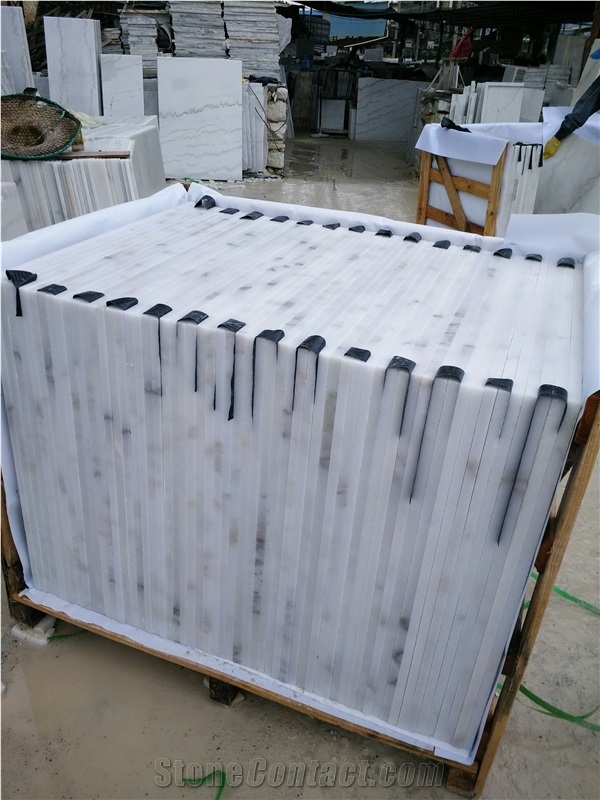 Chinese Gx Pink Grey Pattern White Marble Slab & Tile, Cheap China White Marble