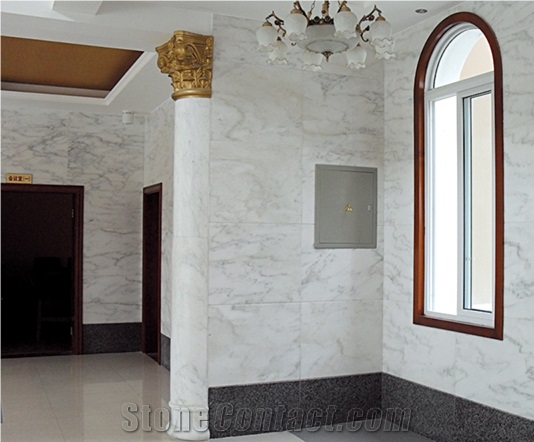 Chinese Gx Pink Grey Pattern White Marble Slab & Tile, Cheap China White Marble