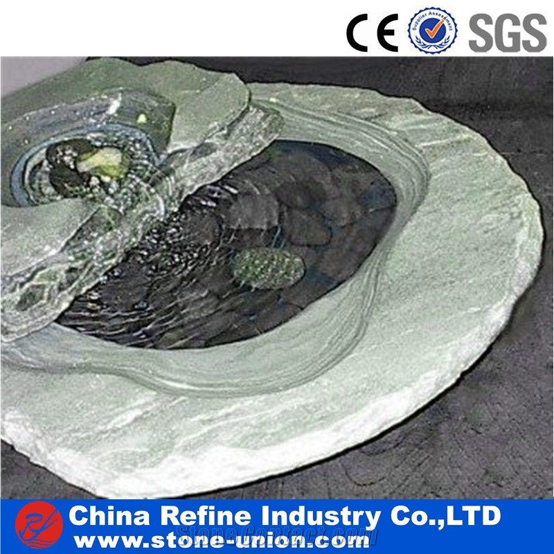 Chinese Slate Garden Fountain , Slate Culture Stone Fountain,Wall Mounted Stone Waterfall Fountain China Home Decoration Wholesale Slate Waterfall Fountain