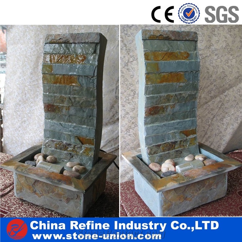 Classical Natural Slate Fountain , Water Fountain Slate Carving,Garden Fountains,Exterior Fountains,Sculptured Fountains,Water Features