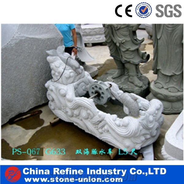 Cute Boy with Singing Fish Water Fountain Garden Fountains,Human Sculptured Handcarved Exterior Fountains for Garden Decoration,Exterior Fountains
