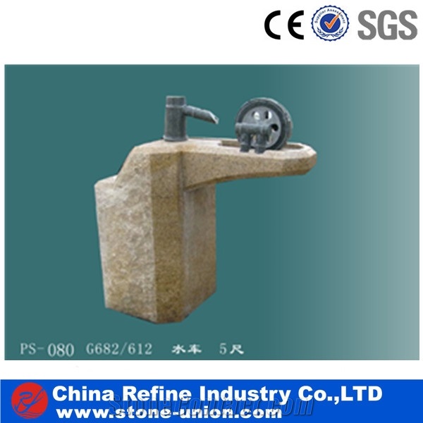 Four Dragon Head Square Shape Water Fountain Garden Fountains,Granite Sculptured Fountain ,Garden Decoration Fountain