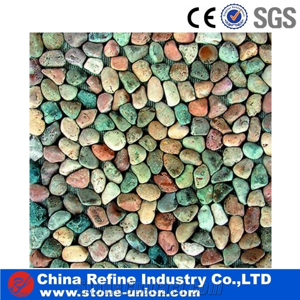 Garden Decorative Sunset Red Pebble Stone,Different Sizes Polished Pebble River Stone for Decoration in Landscaping ,Garden , Walkway