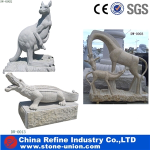 Granite Animal Statue, Grey Stone Garden Animal Statue,Animal Sculptures,Garden Sculptures,Handcarved Sculptures