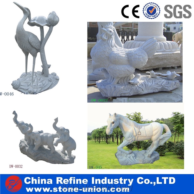 Granite Animal Statue, Grey Stone Garden Animal Statue,Animal Sculptures,Garden Sculptures,Handcarved Sculptures