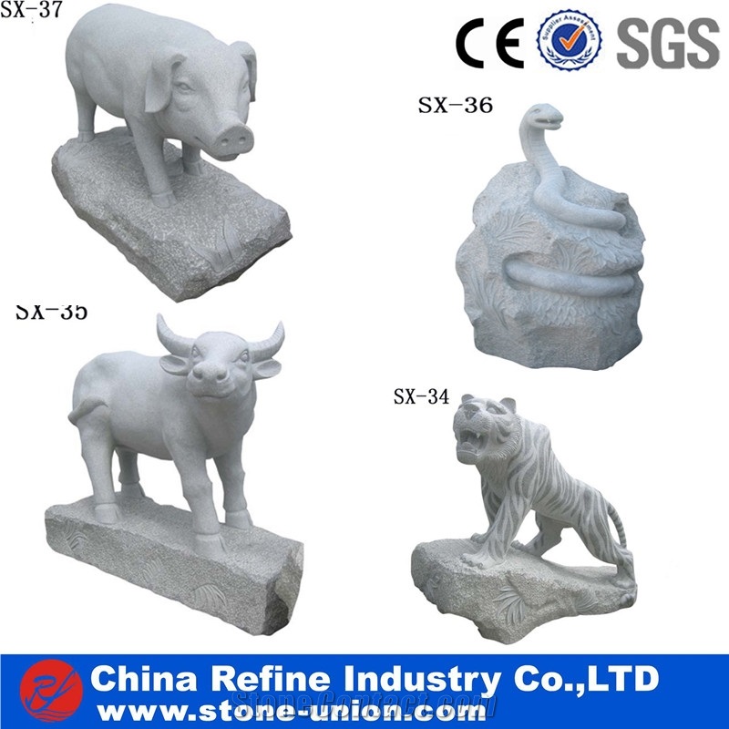 Granite Animal Statue, Grey Stone Garden Animal Statue,Animal Sculptures,Garden Sculptures,Handcarved Sculptures