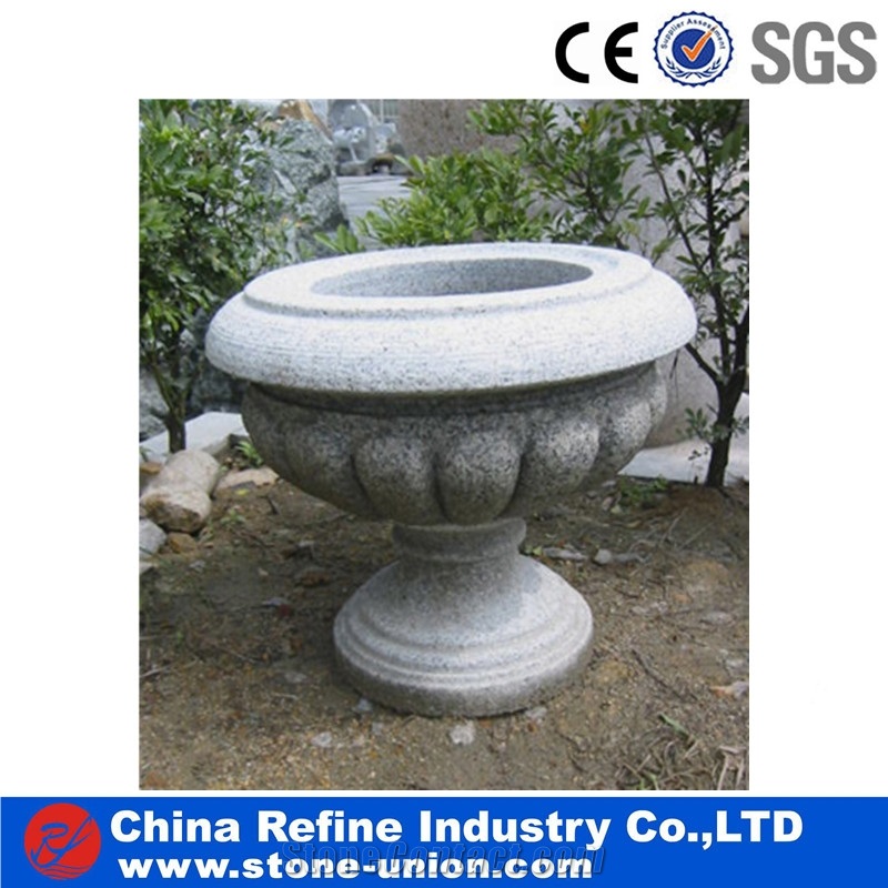 Granite Flower Pot Finished Carving , Abstract Art Statue,Flower Pots,Flower Stand,Planter Pots,Flower Vases