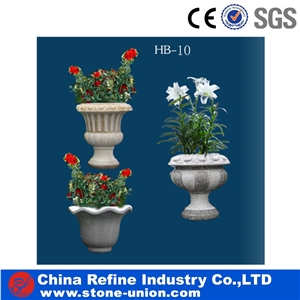 Granite Flower Pot Finished Carving , Abstract Art Statue,Flower Pots,Flower Stand,Planter Pots,Flower Vases