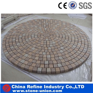Granite Paving Stone,Driveway Paving Stone,Granite Paver Stone , Landscaping Paver Stone, Round Granite Cobbles on Mesh,Cube Stone Paving