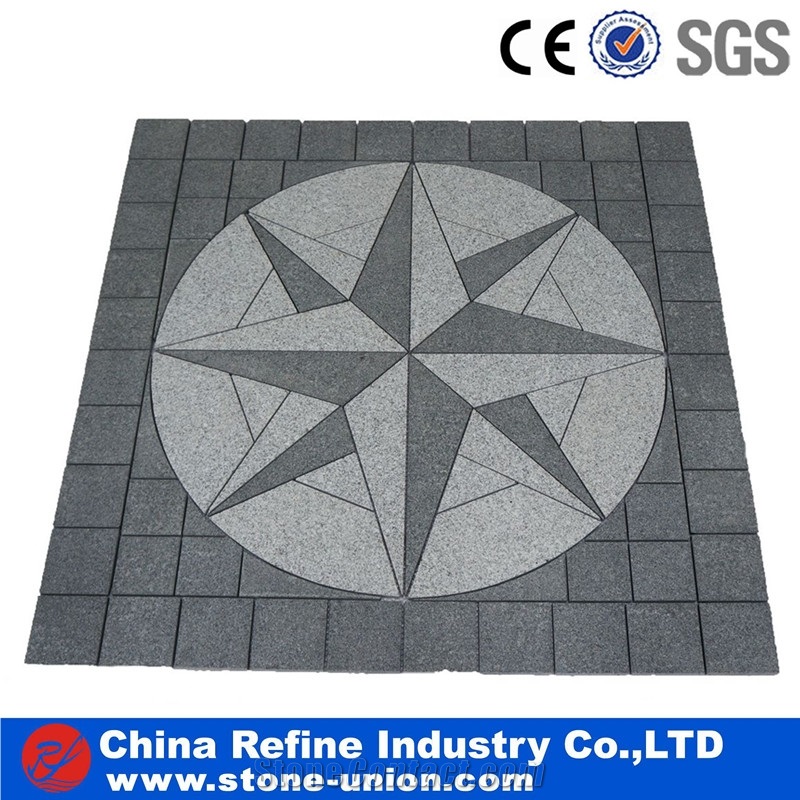 Granite Paving Stone,Driveway Paving Stone,Granite Paver Stone , Landscaping Paver Stone, Round Granite Cobbles on Mesh,Cube Stone Paving