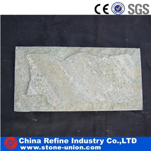 Green Sandstone Mushroom Tiles Exporter for Wall Cladding，Dark Grey Limestone Mushroomed Cladding,Lime Stone Mushroomed Stone,Dark Grey Mushroom Stone,Building Stone,Mushroom Wall Cladding