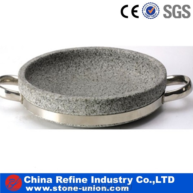 Grey Basalt Kitchen Utensils for Resturant, Lava Cookware