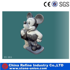 Grey Granite Mickey Mailbox , Stone Carving Postboxes Mickey Shaped,Lettter Boxes,Garden Mailboxes,Chinese Style Mailboxes